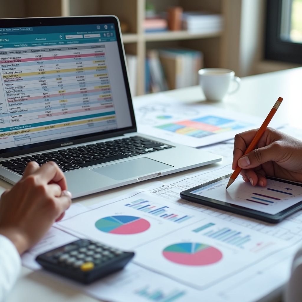 Construction cost analysis spreadsheet with calculator